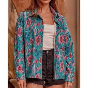 {Anthropologie} Savanna Jane Womens Button Up Courdoroy Shirt or Shacket